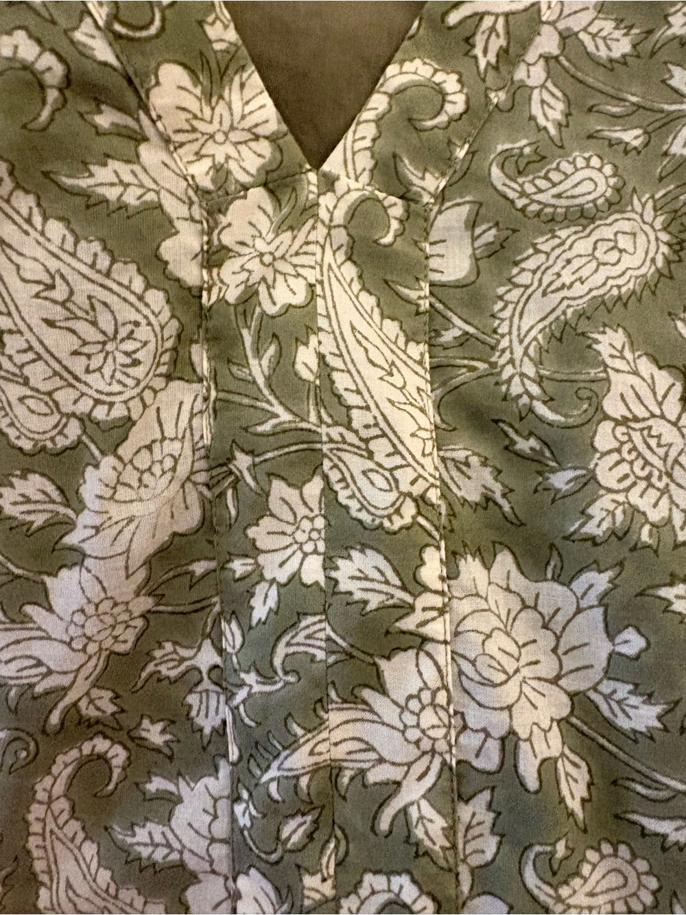J. Jill Pure Jill Green & White Floral Mini Dress | 100% Cotton | Size Medium - Picture 7 of 9